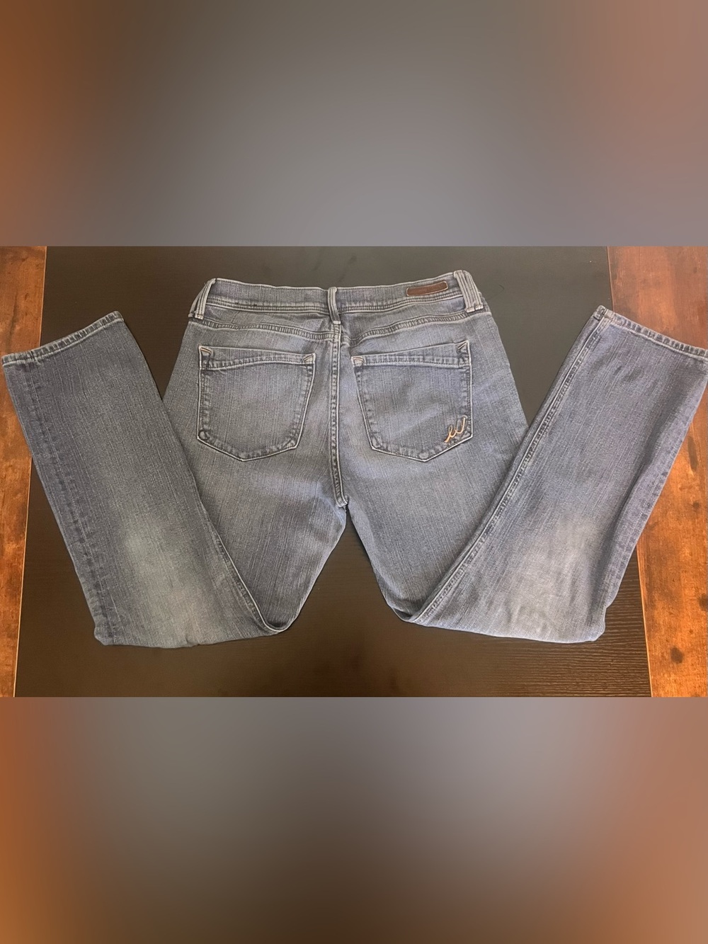 Vintage Express Mid Rise Straight Leg Jeans Blue Wash Y2K Size 10 🐝 - Picture 2 of 6